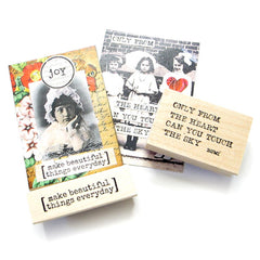 Only From The Heart Wood Mount Rubber Stamp