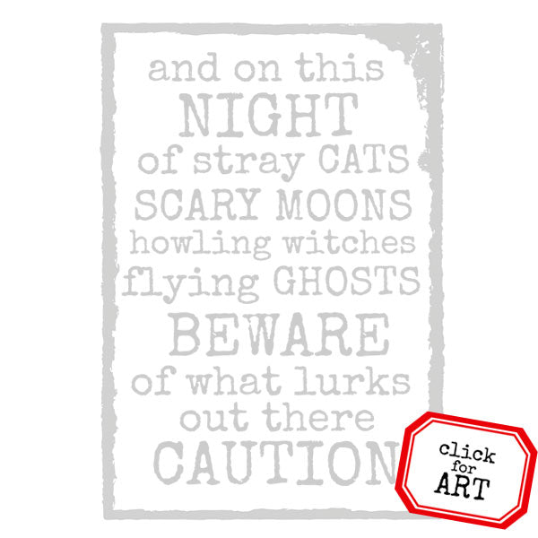And On this Night Halloween Rubber Stamp