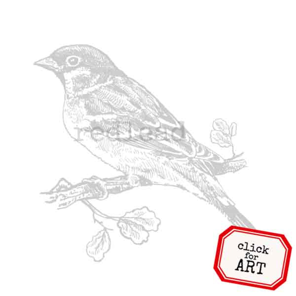 Luna Bird Rubber Stamp SAVE 25%