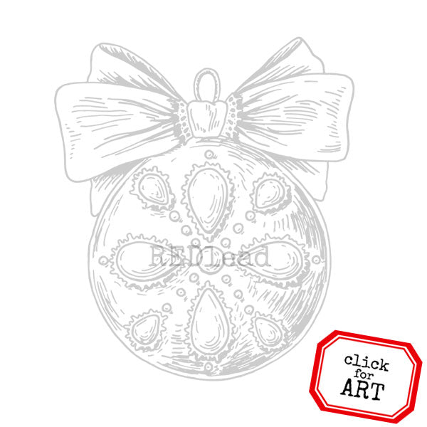 Jeweled Ornament Christmas Rubber Stamp SAVE 50%