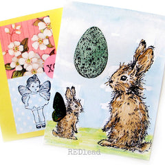 Aunt Beatrice Bunny Rabbit Rubber Stamp
