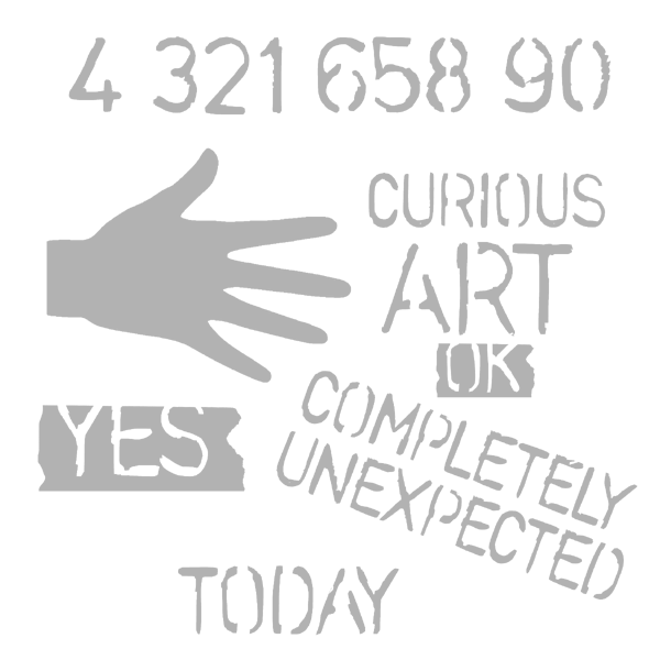 Curious Art Stencil 6" x 6"