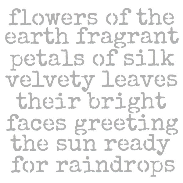 Flowers of the Earth Stencil 6 x 6