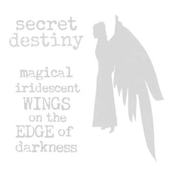 Secret Destiny Angel Inspired Words Stencil