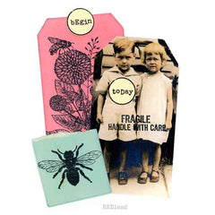 Fragile Handle with Care Wood Mount Rubber Stamp