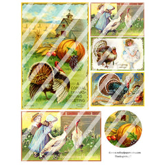 thanksgiving collage sheets