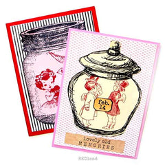 Wood Mount Lovely Old Memories Rubber Stamp