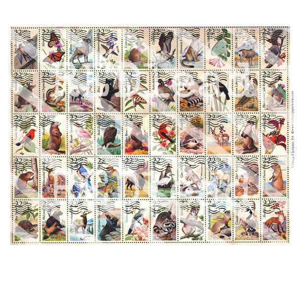 Vintage Elements 318 Postage Collage Sheet Vintage Elements 318 Postage Collage Sheet