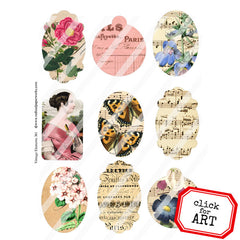 Vintage Elements 361 Tag Shapes Collage Sheet