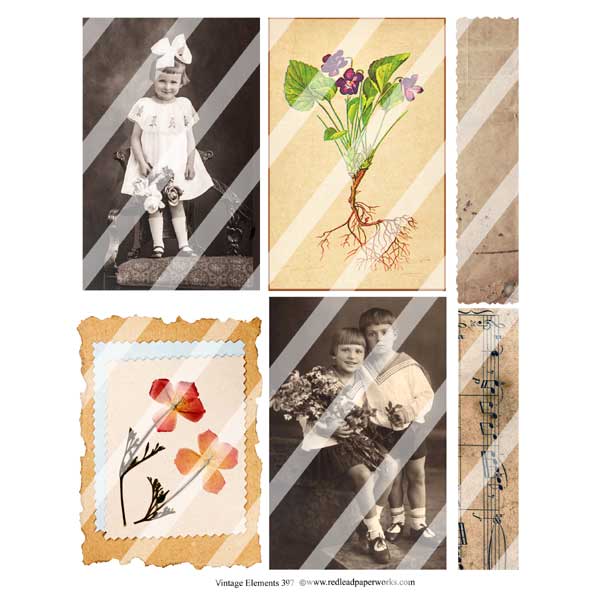 Vintage Elements 397 Mixed Media Collage Sheet Vintage Elements 397 Mixed Media Collage Sheet
