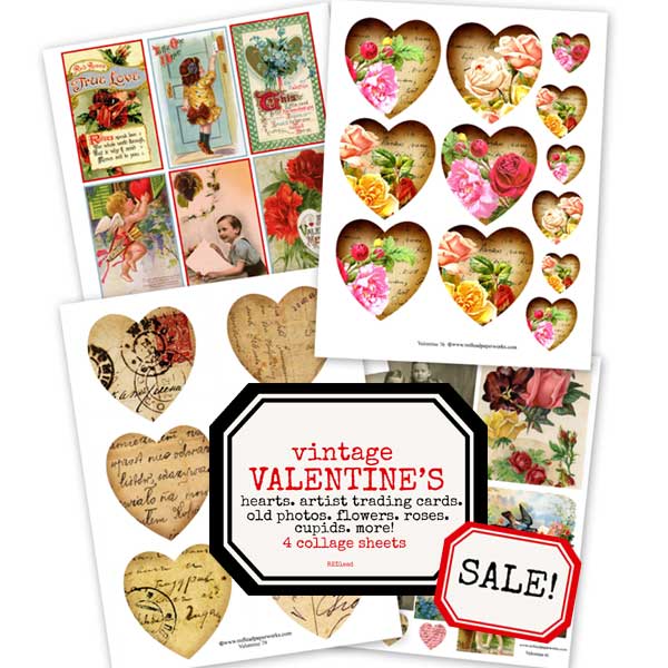 Valentine Collage Sheet Collection Save 30%