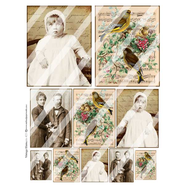 Vintage Elements 423 Collage Sheet Vintage Photos and Vintage Elements Collage Sheets