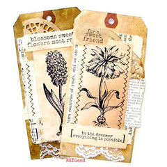 Peony and Fritillia Flower Rubber Stamps SAVE 10%