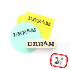 Dream Wood Mounted Rubber Stamp
