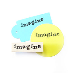 Imagine Wood Mounted Rubber Stamp