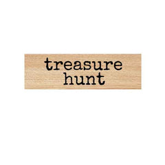Wood Mount Treasure Hunt Rubber Stamp