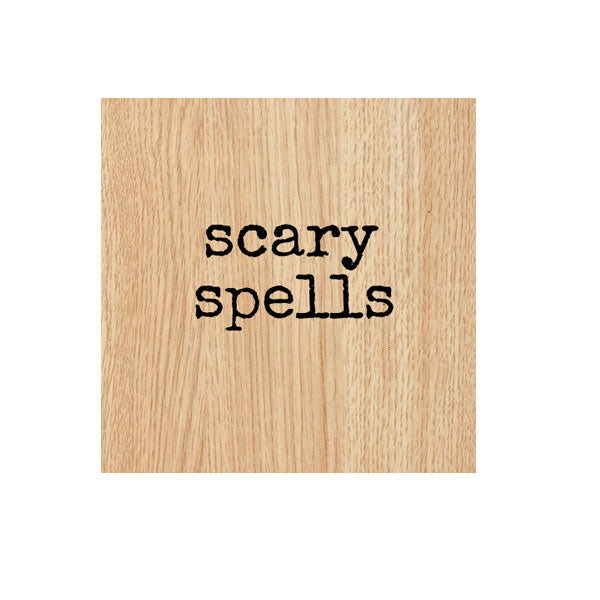 Scary Spells Halloween Wood Mount Rubber Stamp
