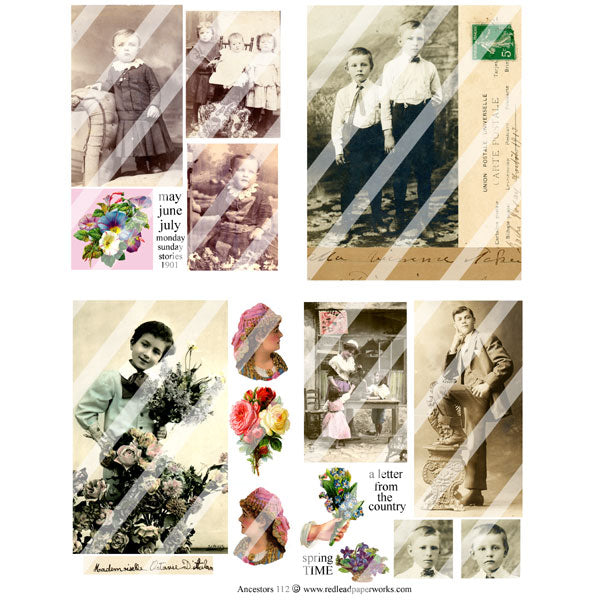 Ancestors 112 Collage Sheet