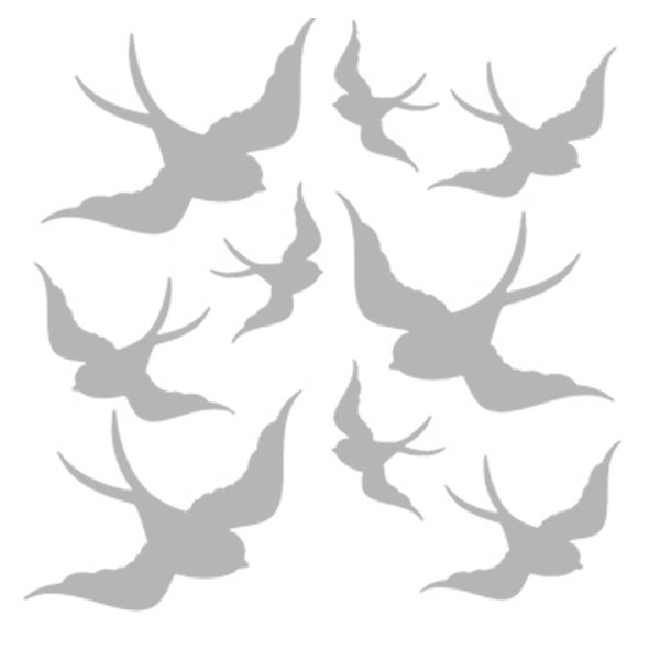 Soaring Birds Stencil 6" x 6"