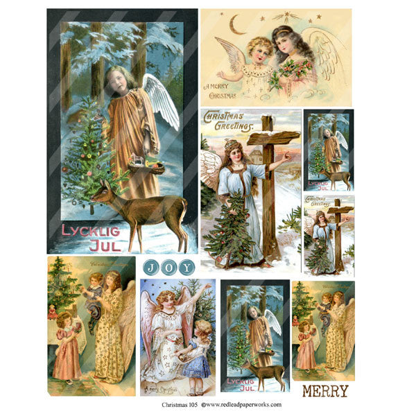 Christmas Collage Sheet 105 Angels