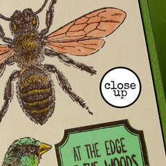 close up of Bee card