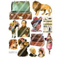 Vintage Elements 207 Travel Collage Sheet