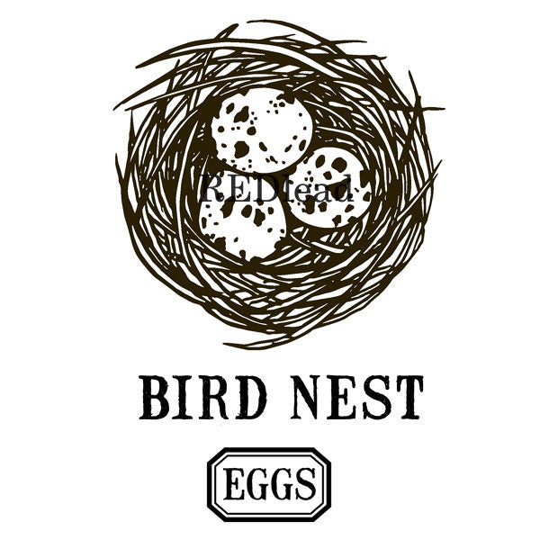 Bird Nest with Eggs Rubber Stamp