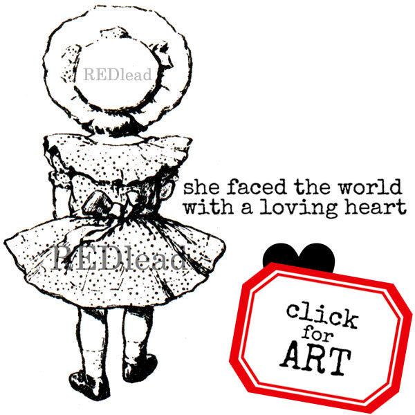 She Faced the World Rubber Stamp
