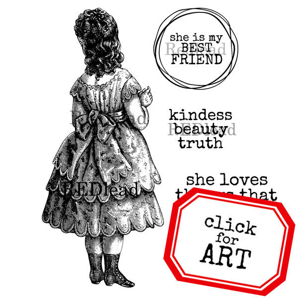 She is My Best Friend Rubber Stamp