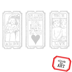 valentine rubber stamps