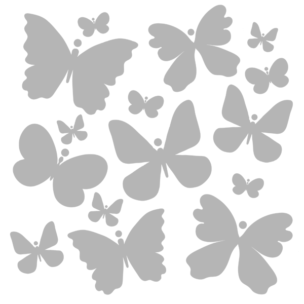 Butterfly Flutter Stencil 6 x 6