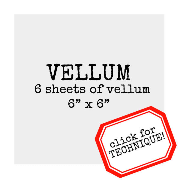 6 Sheets Vellum 6" x 6"
