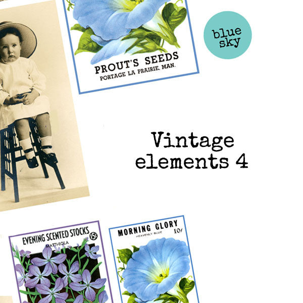 Collage Sheet Vintage Elements 4