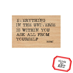 Everything In the Universe Wood Mount Rubber Stamp