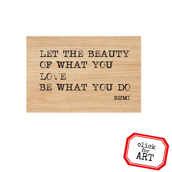 Let the Beauty Wood Mount Rubber Stamp