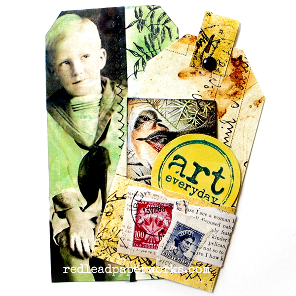 Art Everyday Collage Tags with Transfer Photo
