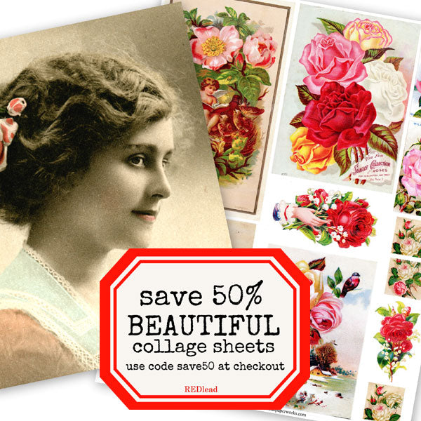 Collage Sheet Sale! Save 50% on Beautiful Collage Sheets