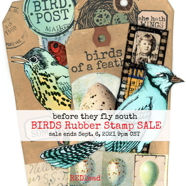 Birds Rubber Stamp Sale - Ends Sept, 6, 2021 9pm CST