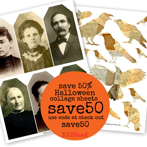 Save 50% on more than 50 Halloween Collage Sheets