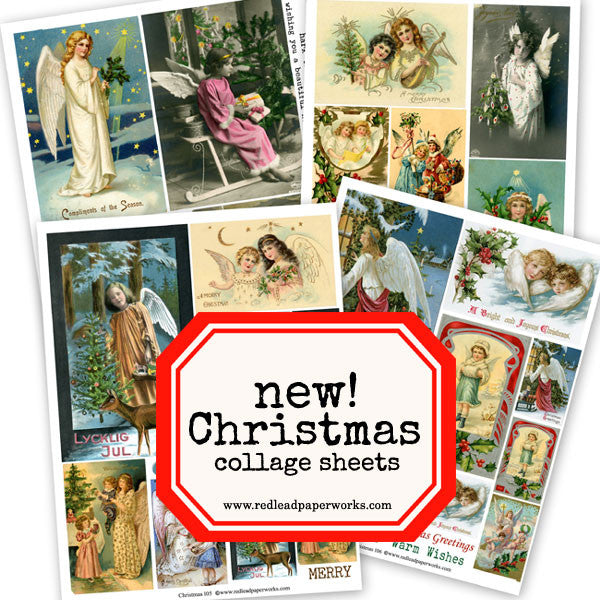 New Angel Christmas Collage Sheets