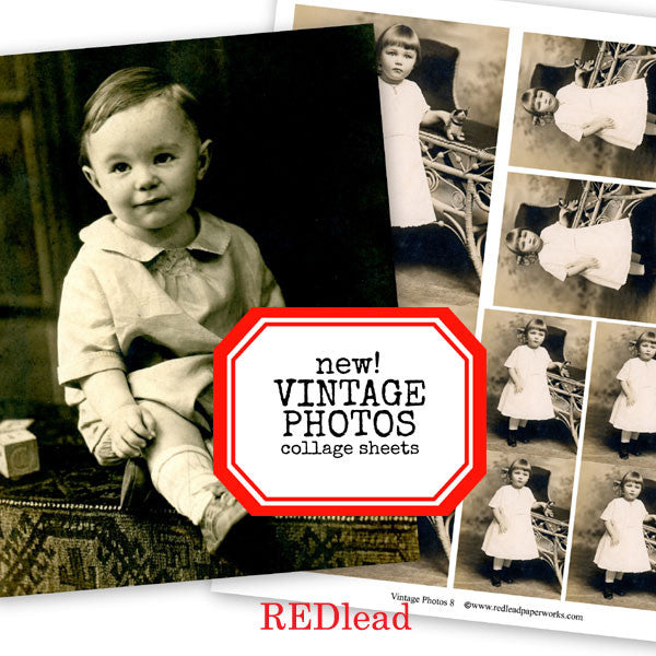 New Vintage Photo Collage Sheets