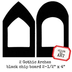 Two black Gothic arches 