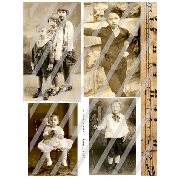 Ancestors 243 Vintage Photos Collage Sheet