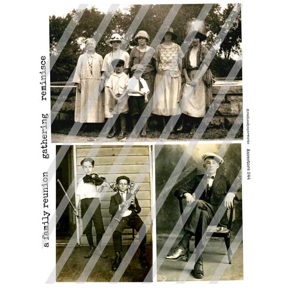 Ancestors 244 Vintage Photos Collage Sheet