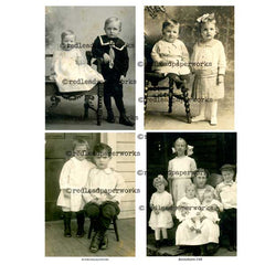 Mixed Media Vintage Photos Collage Sheet