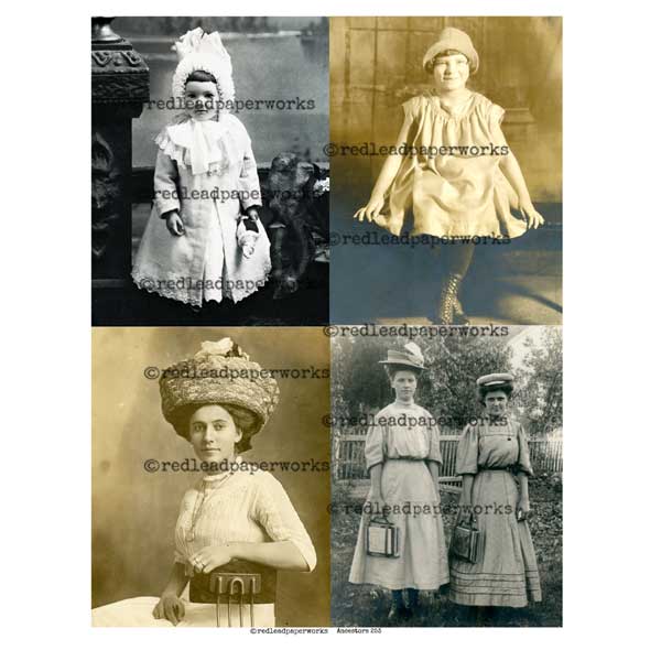 Ancestors 253 Perfectly Imperfect Vintage Photos Collage Sheet Save 50%