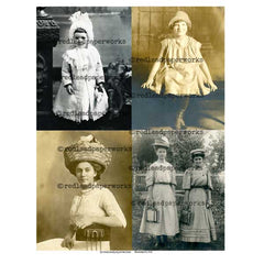 Vintage Photos Ancestors 253 Collage Sheet for Making Mixed Media Art