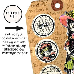 Samantha Art Girl Rubber Stamp