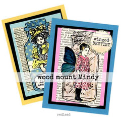 Wood Mount Mindy Girl Rubber Stamp