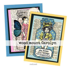 Wood Mount Carolyn Girl Rubber Stamp